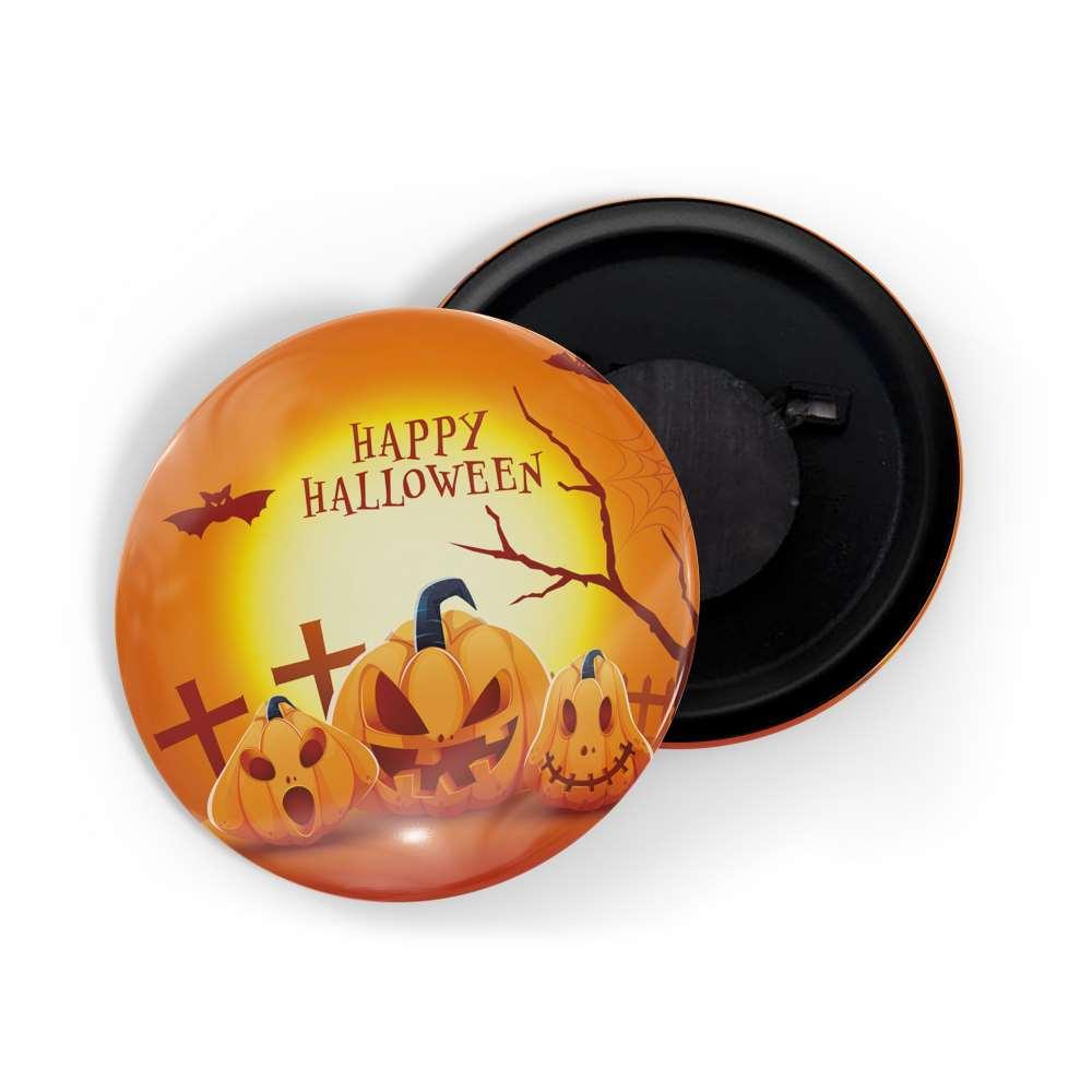dhcrafts Fridge Magnet Orange Halloween D1 Glossy Finish Design Pack of 1